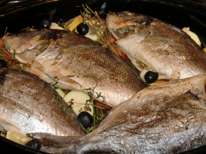 Rezeptbild: Dorade im Gemüsebett